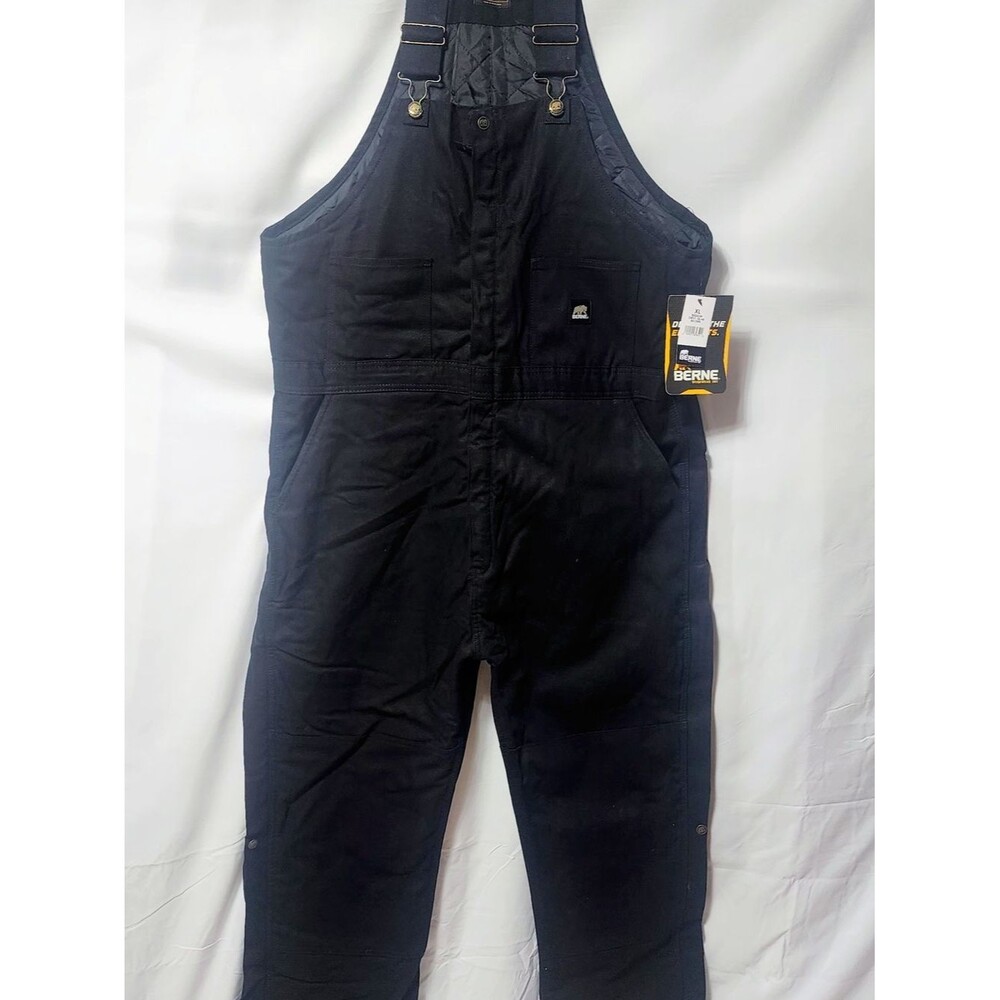 Berne Black XL Insulated Bib Overalls
